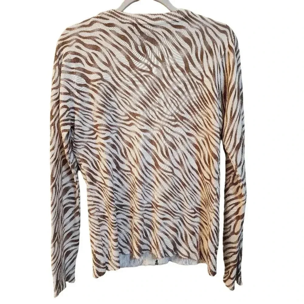 Birdy & Grace Zebra Zip Up Cardigan M - Picture 5 of 5